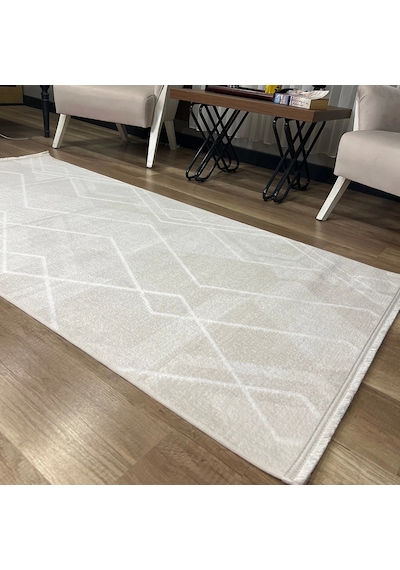 Hoom Rugs Aria 1127 Krem Pamuk Tabanlı Modern Halı Krem