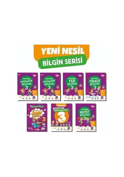 3. Sınıf Yeni Nesil Tüm Dersler Hafta Sonu Ödev Etkinlikleri -  Kırmızı Beyaz Yayınları