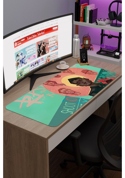 Detroit Become Human Dikişli Kauçuk Oyuncu Mousepad V5 - 90x40 Xxl Gaming Mouse Pad
