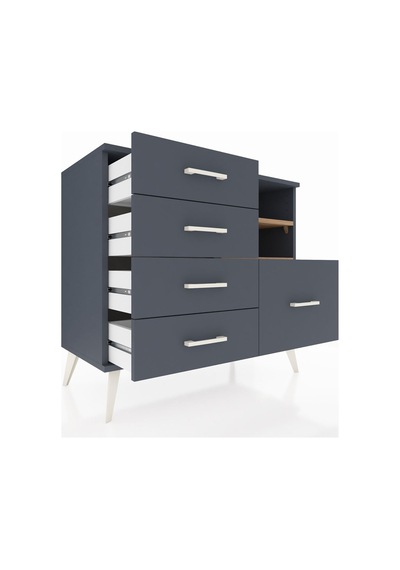 Hyperion Şifonyer 2 Raflı 5 Çekmeceli 88x44x80 Antrasit-çam/antrasit Çam/antrasit Hyperion Şifonyer 2 Raflı 5 Çekmeceli 88x44x80 Antrasit-çam/antrasit Çam/antrasit