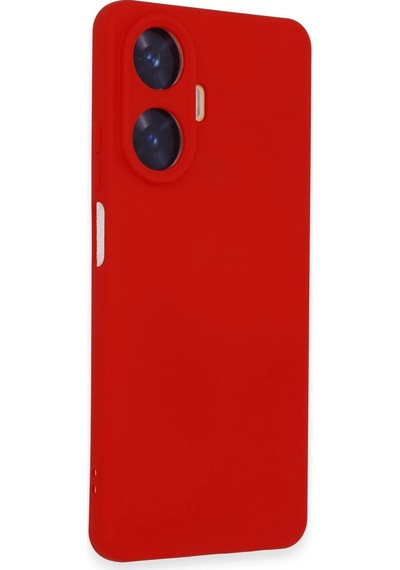 Uryport Realme C55 Kılıf Nano İçi Kadife Silikon - Kırmızı