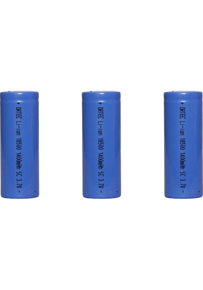 3.7v 1400mah Li-ion 18500 5-c Şarj Edilebilir Pil 3'lü