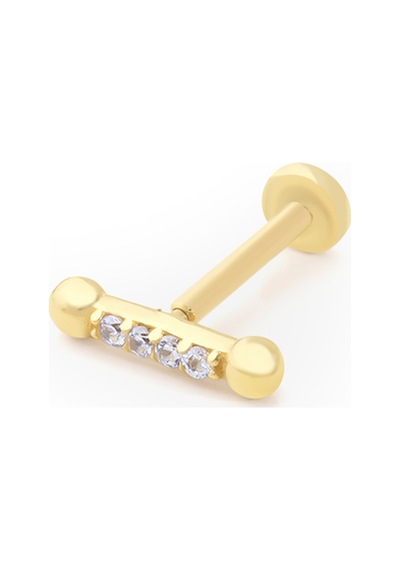 14 Ayar Altın Taşlı Dei Tragus Küpe
