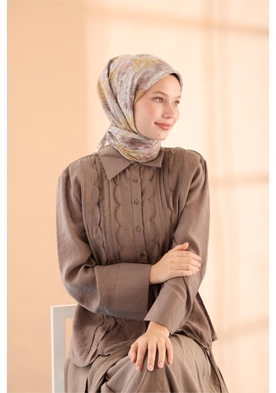 Silk Home Soft Eşarp 73095-04 Sütlü Kahve, Kahverengi, Hardal