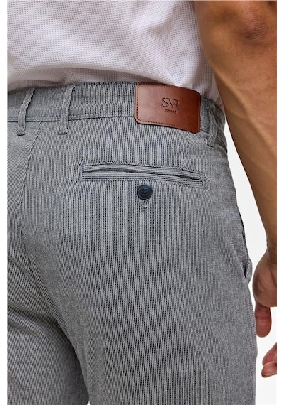 SÜVARİ Lacivert Slim Armürlü Pantolon Lacivert