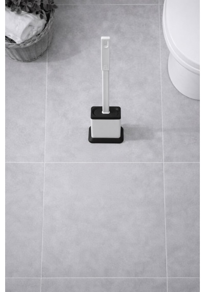 Silikon Tuvalet Fırçası Pratik Silikon Wc Klozet Fırçası Kare Beyaz S-220 beyaz