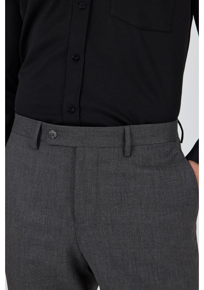 İmza Füme Esnek Yandan Cepli Comfort Fit Classic Pantolon 1003250155 Füme