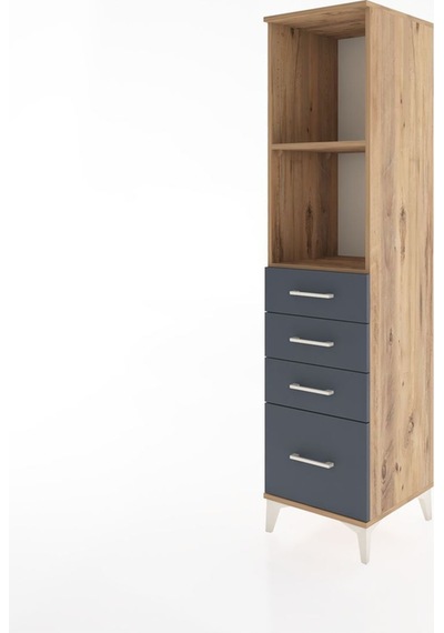 Hyperion Dolap 2 Raflı 4 Çekmeceli 44x44x182 Çam-antrasit Atlas Çam Hyperion Dolap 2 Raflı 4 Çekmeceli 44x44x182 Çam-antrasit Atlas Çam