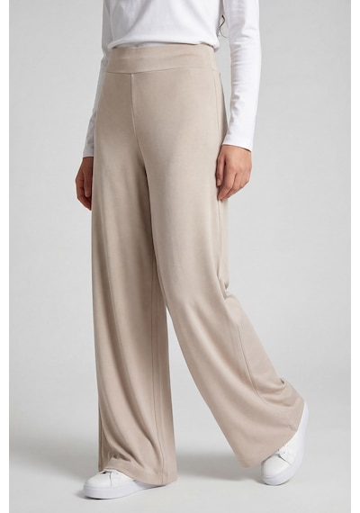 Bej Comfort Fit Geniş Paça Korsajlı Palazzo Kadın Pantolon - 94681