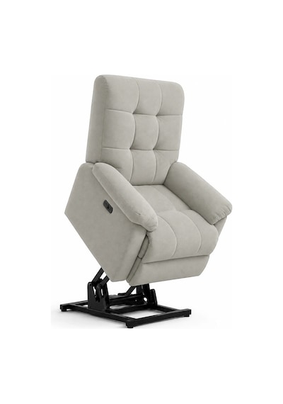Smarto Relax Porto Liftli Çift Motorlu Elektrikli Ayağa Kalkma Destekli Polyester Hasta Ve Baba Tv Koltuğu Açık Gri