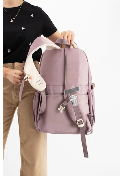 Ventis Qualty Okul Çantası Su Geçirmez Klinkır Kumaş Unisex Sırt Çantası Model 1g Pembe