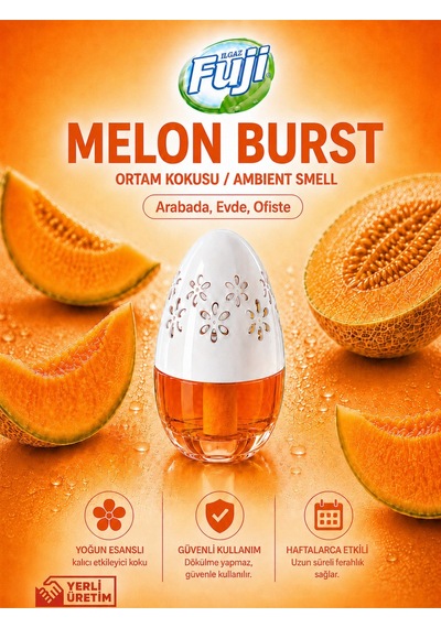 Ilgaz Fuji Kavun Kokulu Araç, Wc, Oda Ve Ortam Kokusu 100 Ml Melon Burst Kalıcı Kavanoz Koku