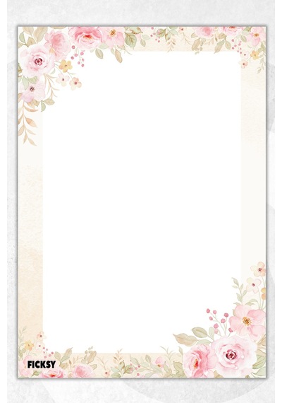 A5 Çiçek Bloknot Çizgisiz Defter - 50 Yaprak - Memopad - Notepad - Not Defteri - Not Kağıdı - 1151 Çok Renkli