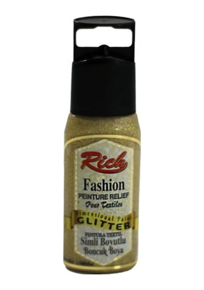 Rich Fashion 60 ML Si MLi Altın Boyutlu Boncuk Akrilik Boya 060950 Altın