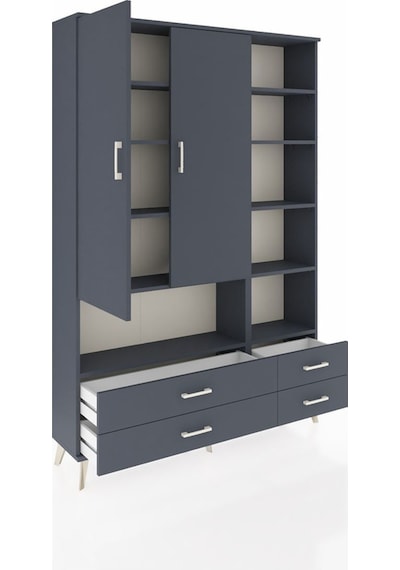 Arges Dolap 10 Raflı 4 Çekmeceli 2 Kapaklı 132x30x195 Antrasit-antrasit/antrasit Antrasıt/antrasıt Arges Dolap 10 Raflı 4 Çekmeceli 2 Kapaklı 132x30x195 Antrasit-antrasit/antrasit Antrasıt/antrasıt