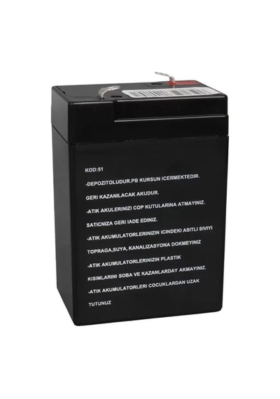 Sh Energy Mustang 6 Volt 4 Amper Kuru Işıldak Aküsü 70x48x101 Mm Najmaddin