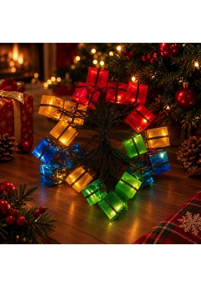 4 Metre 20 Led Pilli 2 Kademeli Yılbaşı Ağacı Süsü Led Işık Diğer