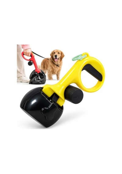 Köpek Dışkı Toplama Aparatı, Ergonomik Saplı Ve Taşınabilir Açık Gri