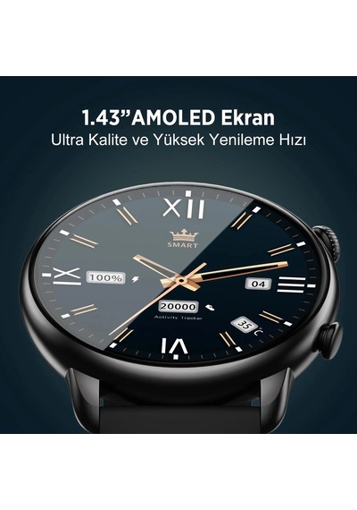 Bix SW02AI 1.43" Amoled Ekran Chatgpt Destekli Akıllı Saat (Distribütör Garantili)