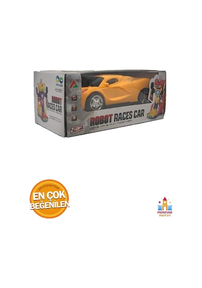 Bumblebee Robot Araba Pilli 25 Cm - Işıklı Ve Sesli, Çocuklar İçin Eğlenceli Transformer Sarı