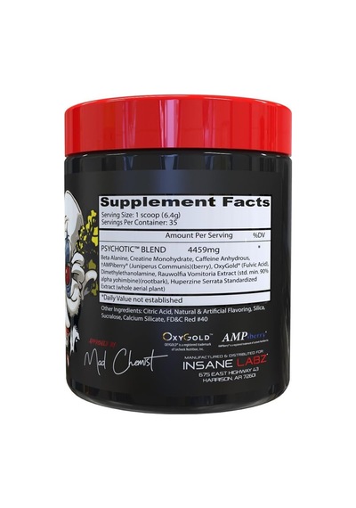Insane Labz Psychotic Preworkout Strawberry Lemonade 35 Servis Aromalı