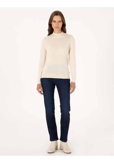 Pierre Cardin Kadın Ekru Kazak /triko 50315768-vr019 Ekru