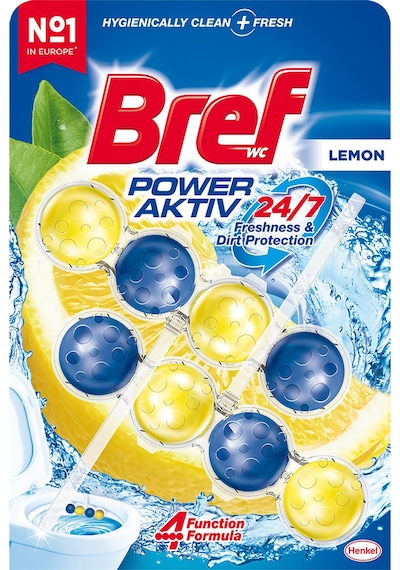 Bref WC Power Aktiv Duopack Katı Tuvalet Bloğu Limon 5 x 2'li Paket