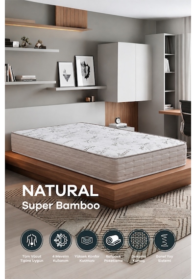 Full Ortopedik Natural Süper Bambu Yatak