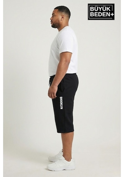Süperlife Büyük Beden Erkek Kapri Şort Brooklyn Baskılı Rahat Kalıp 3xl-6xl Spr26bsr591-02 Siyah Süperlife Büyük Beden Erkek Kapri Şort Brooklyn Baskılı Rahat Kalıp 3xl-6xl Spr26bsr591-02 Siyah