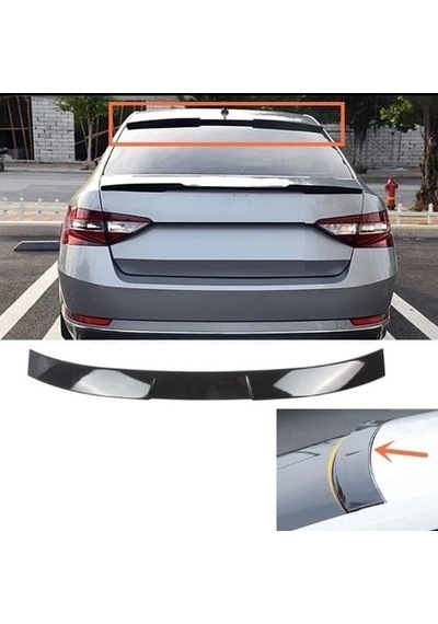 Autogp Skoda Süper B Cam Üstü Spoiler Pianoblack Boyalı Yarasa 2016 / 2018 Agp-bgz-sp-1454631