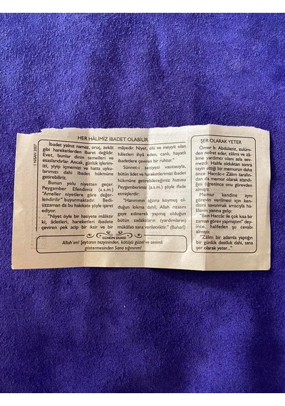1 Nisan 2007 Takvim Yaprağı - Nostalji Koleksiyonluk Takvim Yaprağı B
