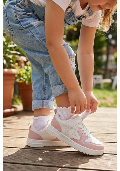 Fort Eldon Cool Rahat Hafif Anatomik Sneaker Kız Çocuk Ayakkabı Pudra