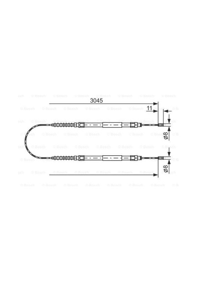 BOSCH 1987477115 FREN TELİ. 3045 MM