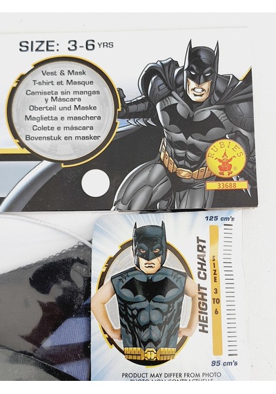 Dc Comics Batman Maskeli Kostüm 3-6 Yaş