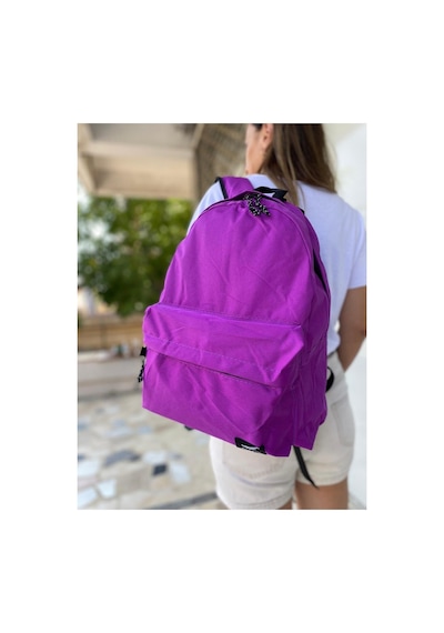 Ad-120 Günlük Seyahat Okul Sırt Çantası Mor Çok Renkli