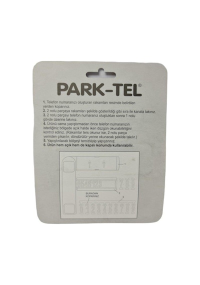 Park Tel Oto Cam Telefon Numaratörü Açılır-Kapanır