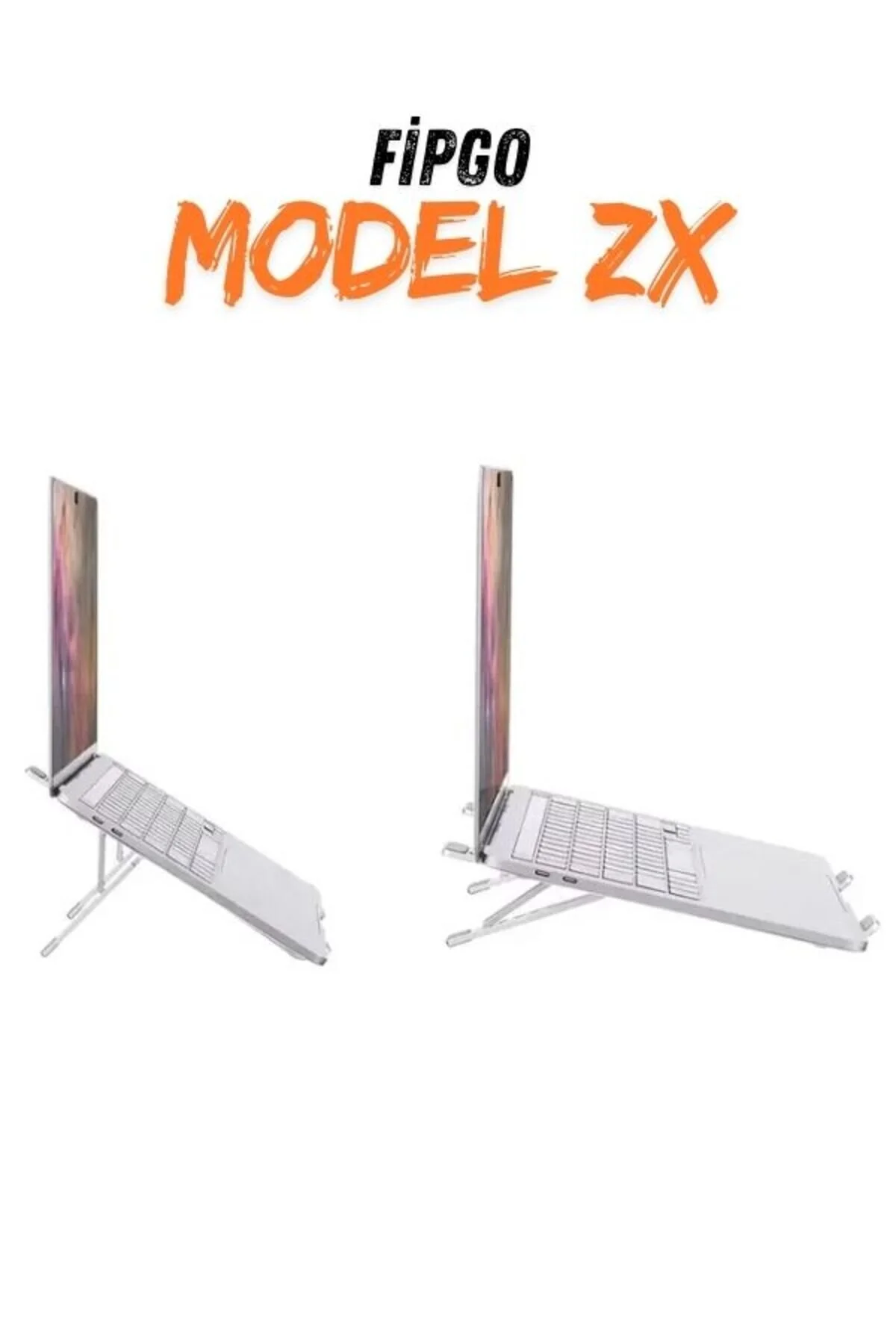 Model Zx Alüminyum, Ayarlı Laptop Apple Uyumlu MacBook -hp-dell Tüm Markalara Laptop Standı