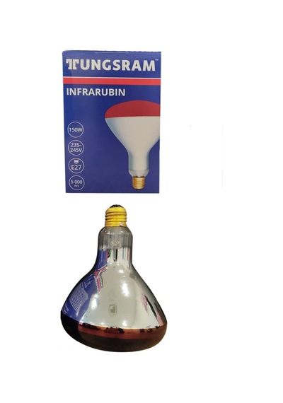 Isıtan Lamba,kırmızı Işık Infrared Ampul 150 Watt - 2 Adet