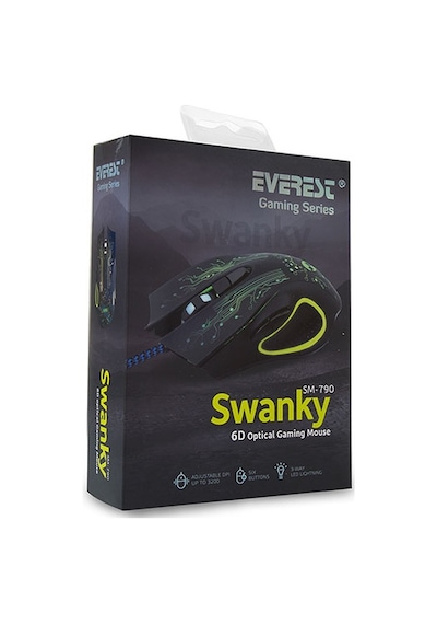 Everest SM-790 Swanky Led Işıklı Kablolu Oyuncu Mouse