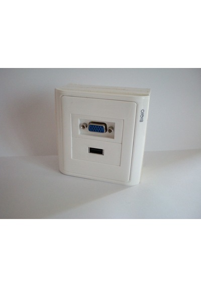 Duvar Prizi - Sıva Üstü - Vga - Usb - Dişi - Dişi