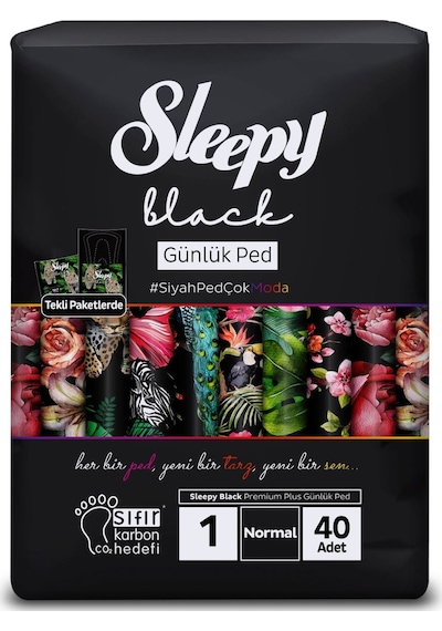 Sleepy Black Premium Plus Günlük Ped Normal 40 Adet