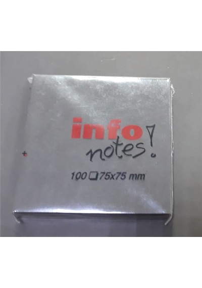 Yapışkanlı Not Kağıdı 75X75 Mm.Siyah Renk 100 Ypr.(2 adet)