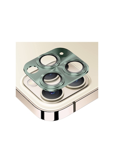 Apple Uyumlu iPhone 11 Pro / 11 Pro Max Metalik Seri Kamera Lens Koruyucu Yeşil Yeşil