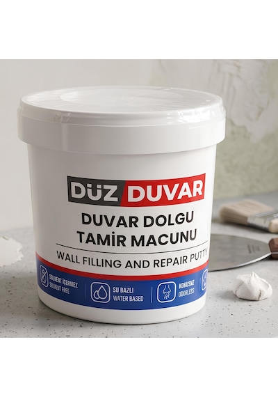 1 Kg Duvar Tamir Dolgusu Macunu Zemin Alçı Sıva Çatlak Onarıcı Giderici Derin Boşluk Doldurucu 1 Kg Duvar Tamir Dolgusu Macunu Zemin Alçı Sıva Çatlak Onarıcı Giderici Derin Boşluk Doldurucu