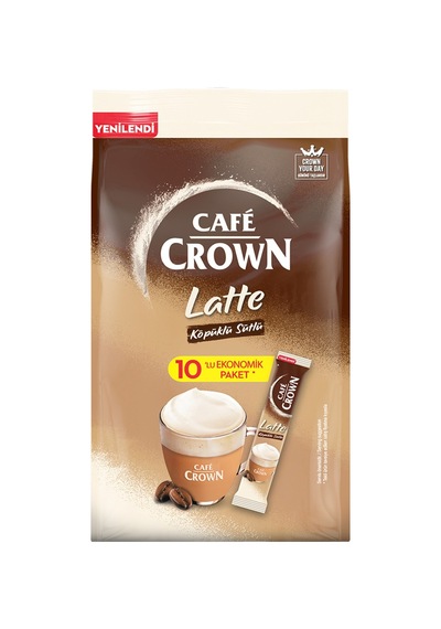 Cafe Crown Latte Kahve Paket 10 X 17 G - 8 Adet Tarı Çekirdek Kahve