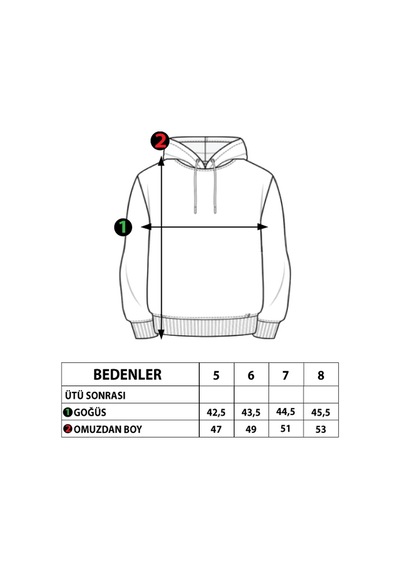 Toontoy Kız Çocuk Kapüşonlu Garni Detaylı Baskılı Sweatshirt Turuncu