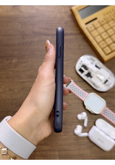 Apple iPhone 11 Pro Uyumlu Premium Deri Dokulu Darbelere Karşı Dayanıklı Nazal Silikon Kılıf Lacivert