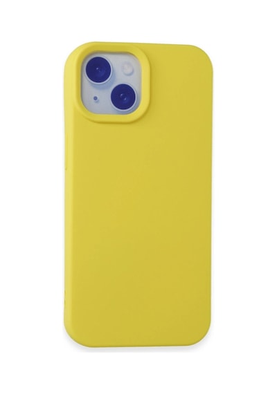 Apple, Uyumlu iPhone 15 Kılıf Nano İçi Kadife - Sarı - Aflc-877096