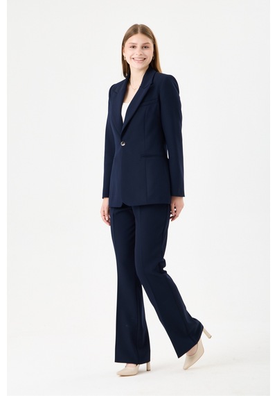 Velnara Moda Klasik Tek Düğme Ceket & İspanyol Paça Pantolon - Kadın Takım Elbise Lacivert- Velnara Tasarımı Lacivert - 918597742 Lacivert Velnara Moda Klasik Tek Düğme Ceket & İspanyol Paça Pantolon - Kadın Takım Elbise Lacivert- Velnara Tasarımı Lacivert - 918597742 Lacivert