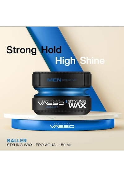 Vasso Baller Yağlanma Yapmayan Parlak Görünüm Veren Neme Karşı Dayanıklı Wax 150 ML